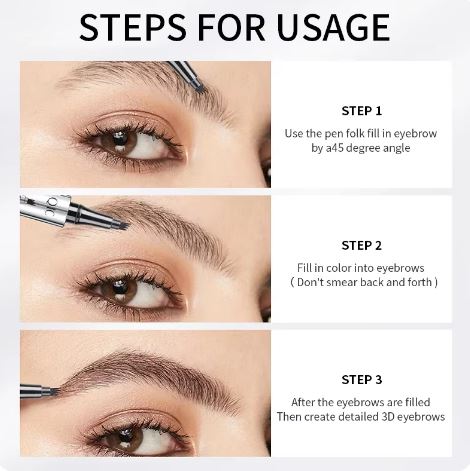 EyebrowPen 1+1 GRATIS: 3D Wasserfester Microblading Augenbrauen Pen