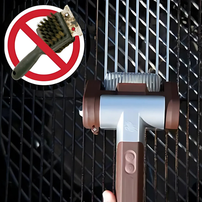 Cleaner Pro° GrillCleaner: Wiederaufladbarer Elektrischer Bürstenloser Grillreiniger Roller