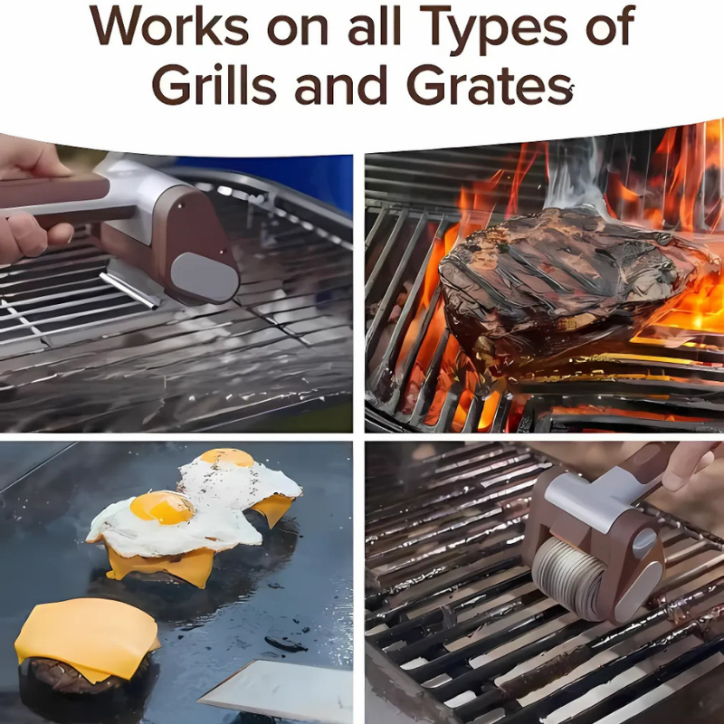 Cleaner Pro° GrillCleaner: Wiederaufladbarer Elektrischer Bürstenloser Grillreiniger Roller