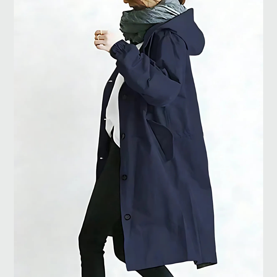 Icone™ ElegantCoat - Allwettertauglich Leichtgewichtig Komfortabel Kapuze Elegant Mantel