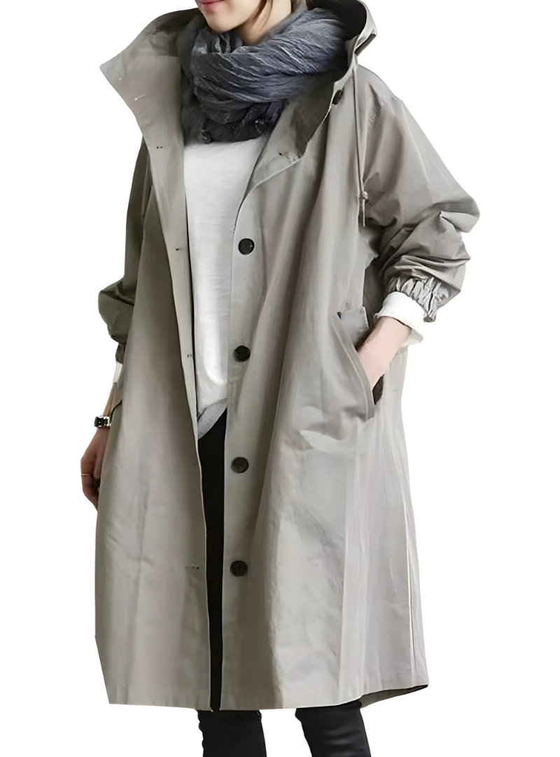 Icone™ ElegantCoat - Allwettertauglich Leichtgewichtig Komfortabel Kapuze Elegant Mantel