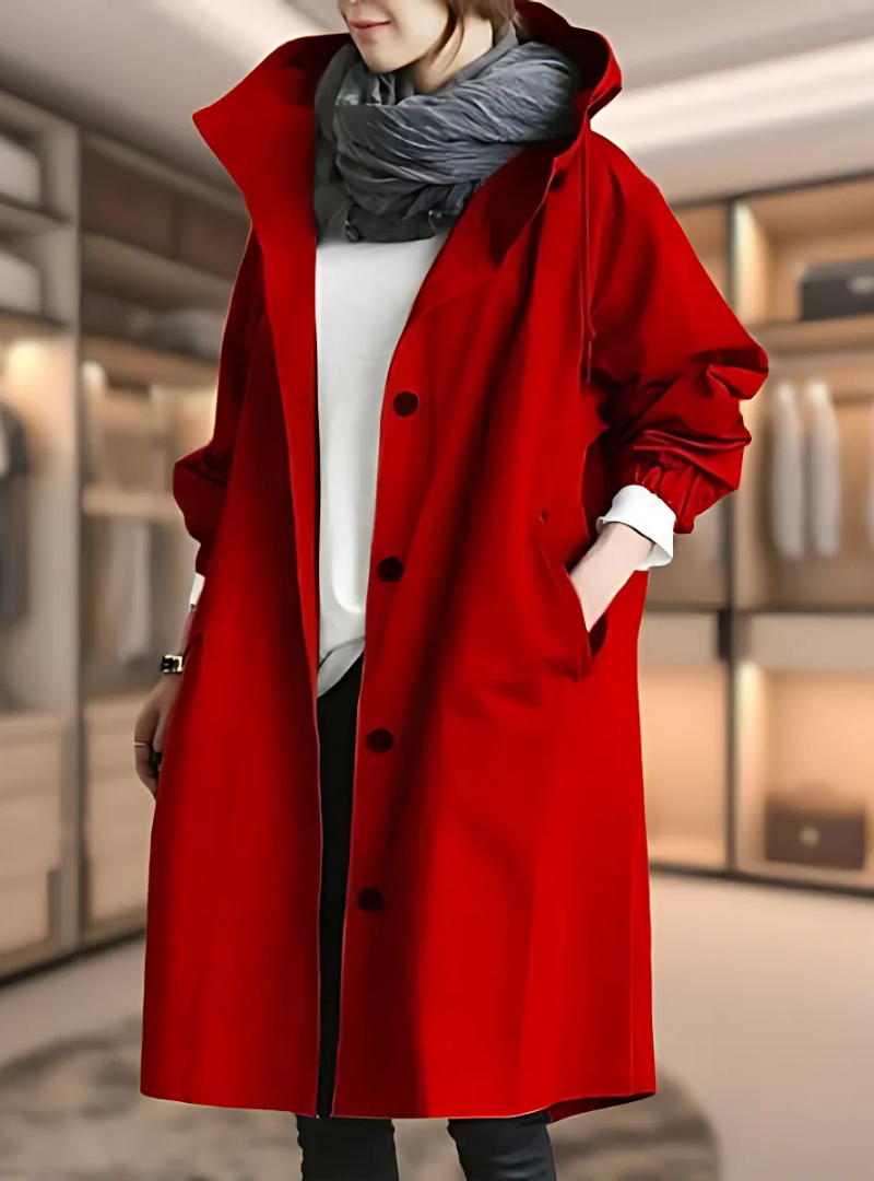 Icone™ ElegantCoat - Allwettertauglich Leichtgewichtig Komfortabel Kapuze Elegant Mantel