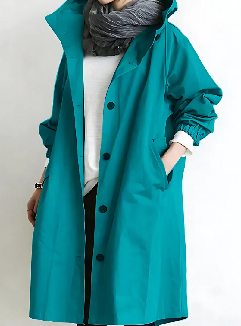 Icone™ ElegantCoat - Allwettertauglich Leichtgewichtig Komfortabel Kapuze Elegant Mantel