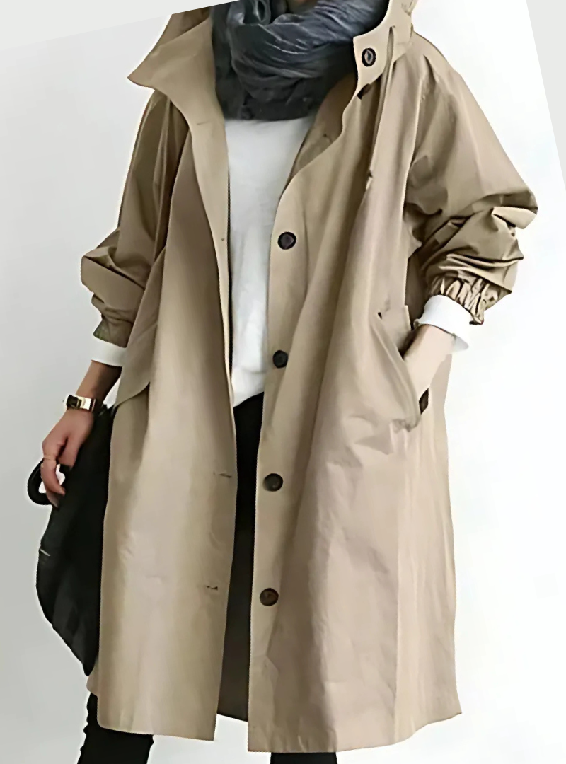 Icone™ ElegantCoat - Allwettertauglich Leichtgewichtig Komfortabel Kapuze Elegant Mantel