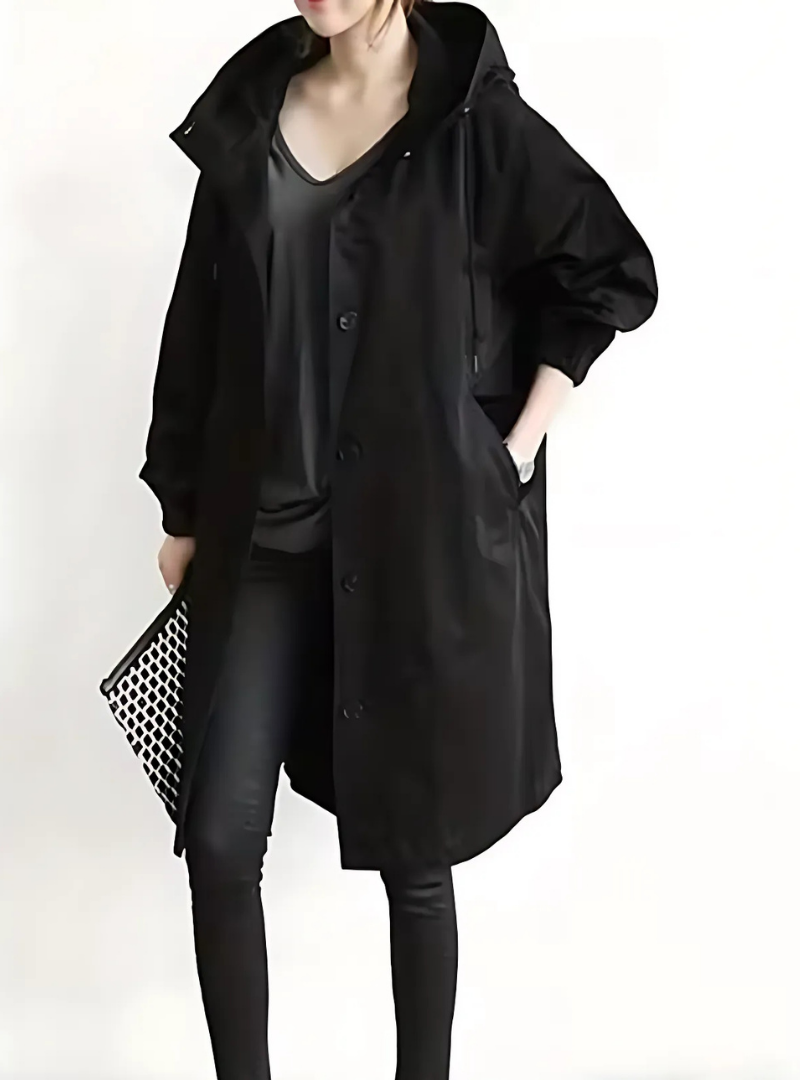 Icone™ ElegantCoat - Allwettertauglich Leichtgewichtig Komfortabel Kapuze Elegant Mantel