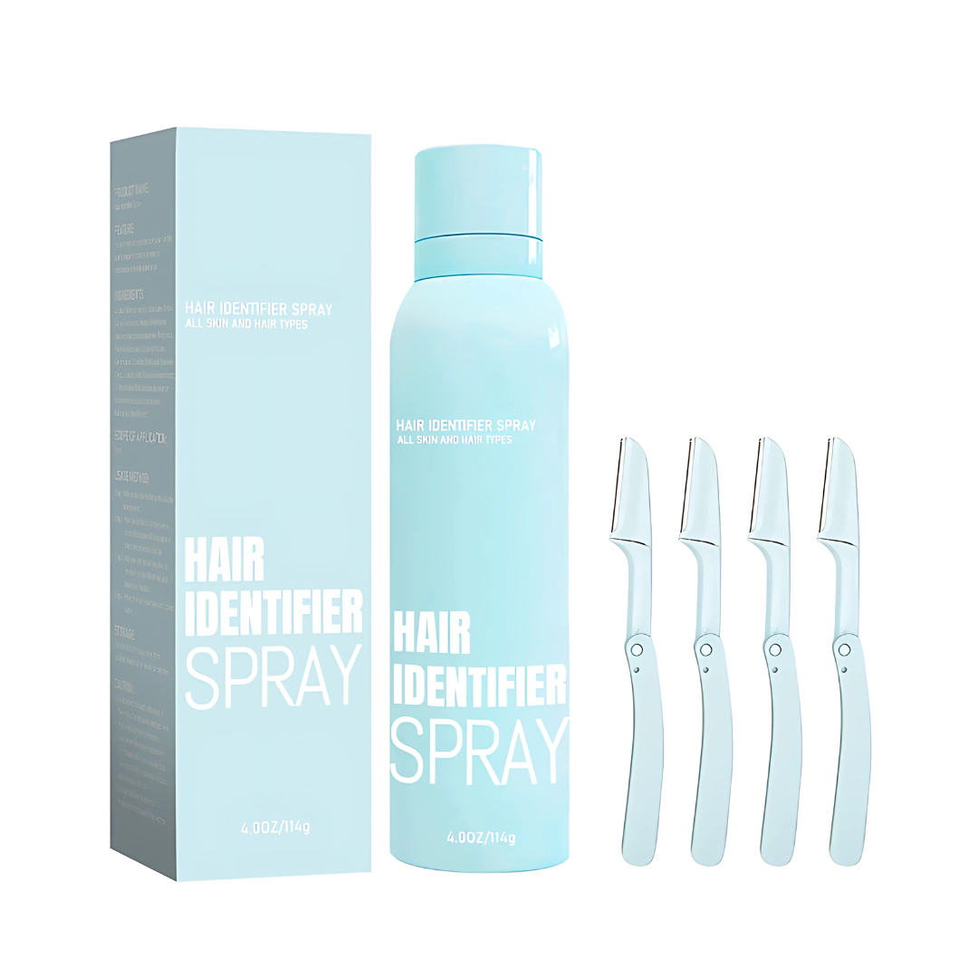 HairIdentifier 1+1 GRATIS: Einfach Zu Verwenden Gesichtshaar-Identifikator Spray Mit Rasiermessern