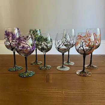 SeasonsGlass - Vier Jahreszeiten Baum Wein Glas