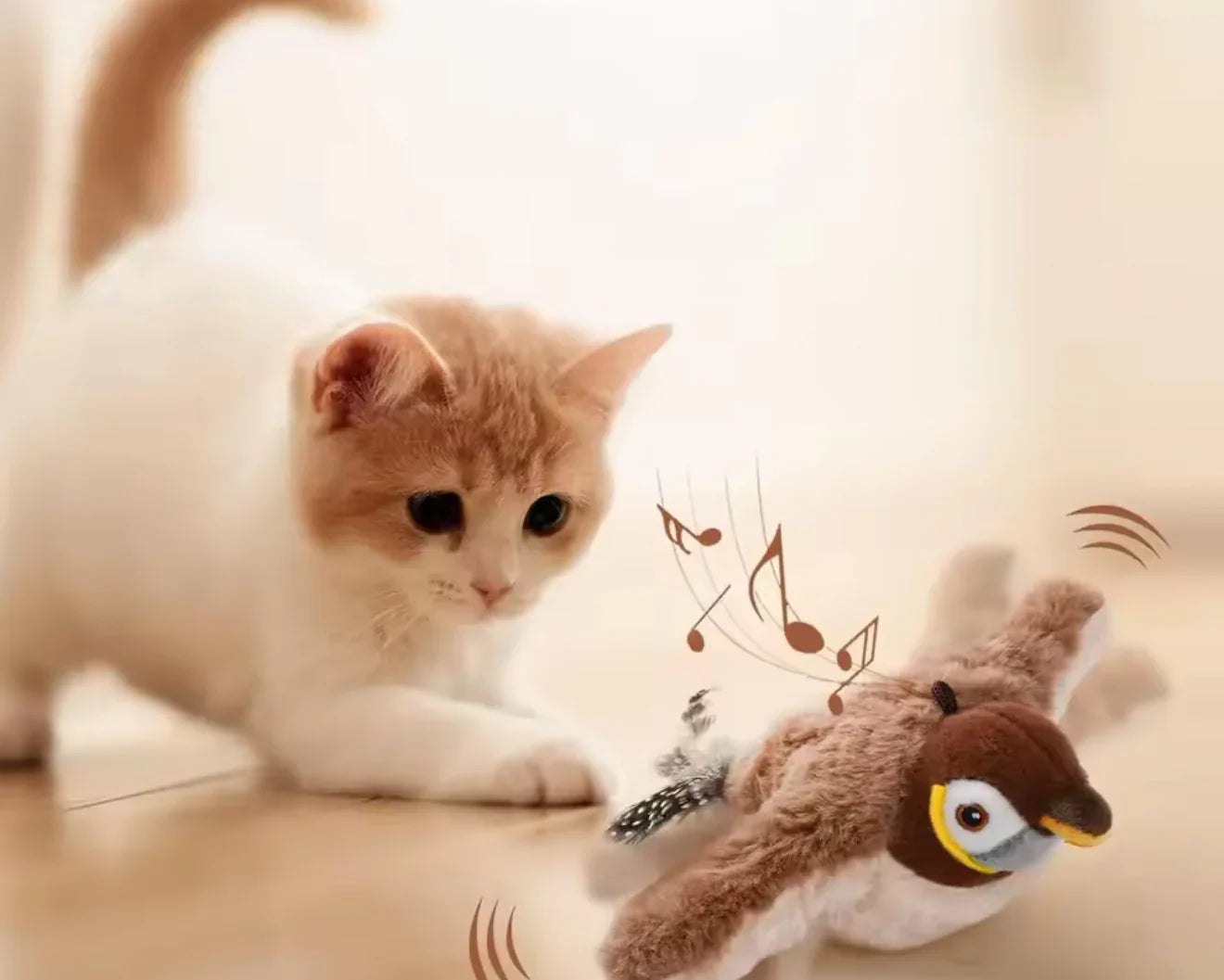 Catfri® FlappyBird: Interaktiv Sperling Vogel Spielzeug Für Katzen