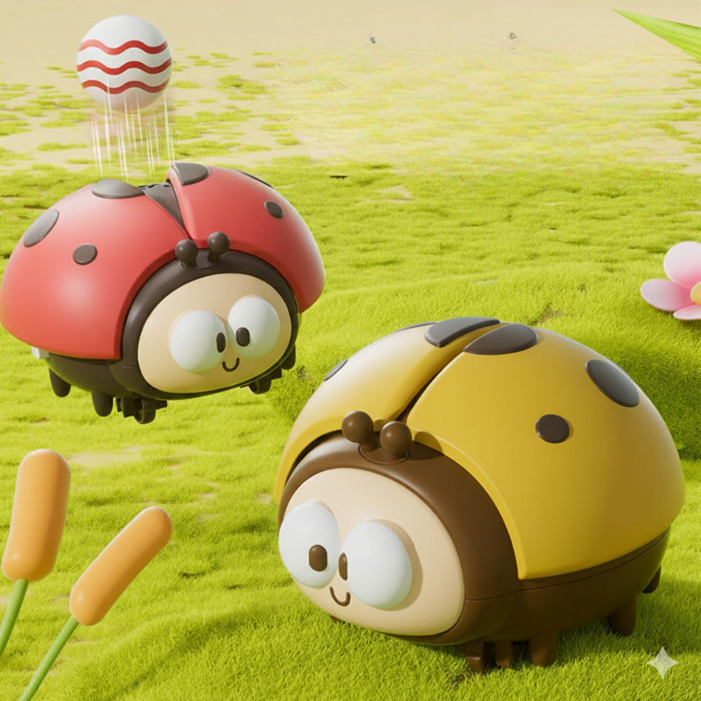 Kletshuts™ LadybugToy: Süß Bunt Marienkäfer Ball Gebläse Kinder Spielzeug