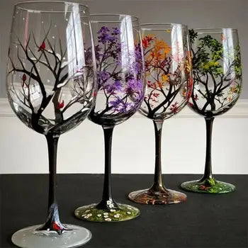 SeasonsGlass - Vier Jahreszeiten Baum Wein Glas