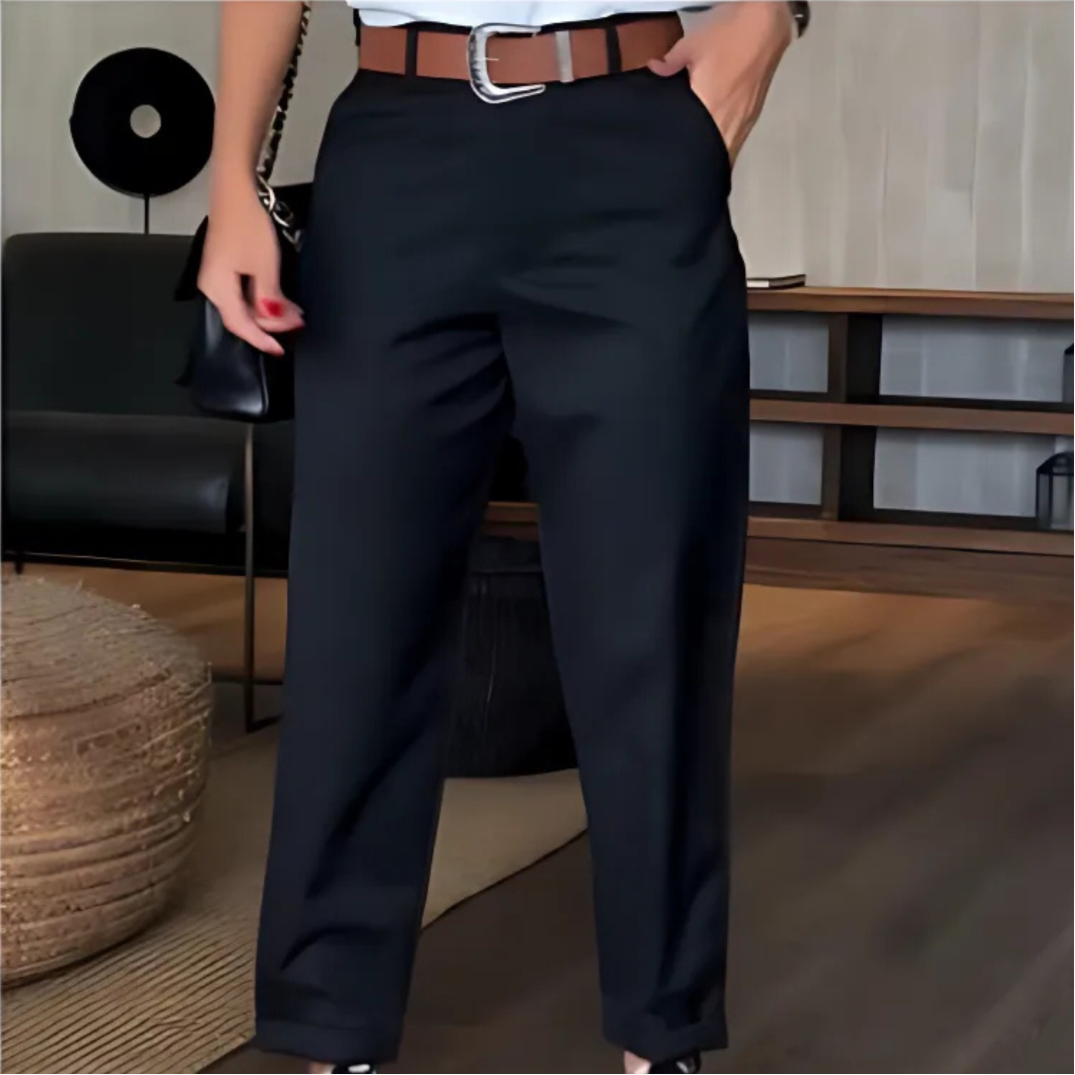 Icone™ ClassyPants: Klassisch Gerade Passform Hohe Taille Damen Hosen