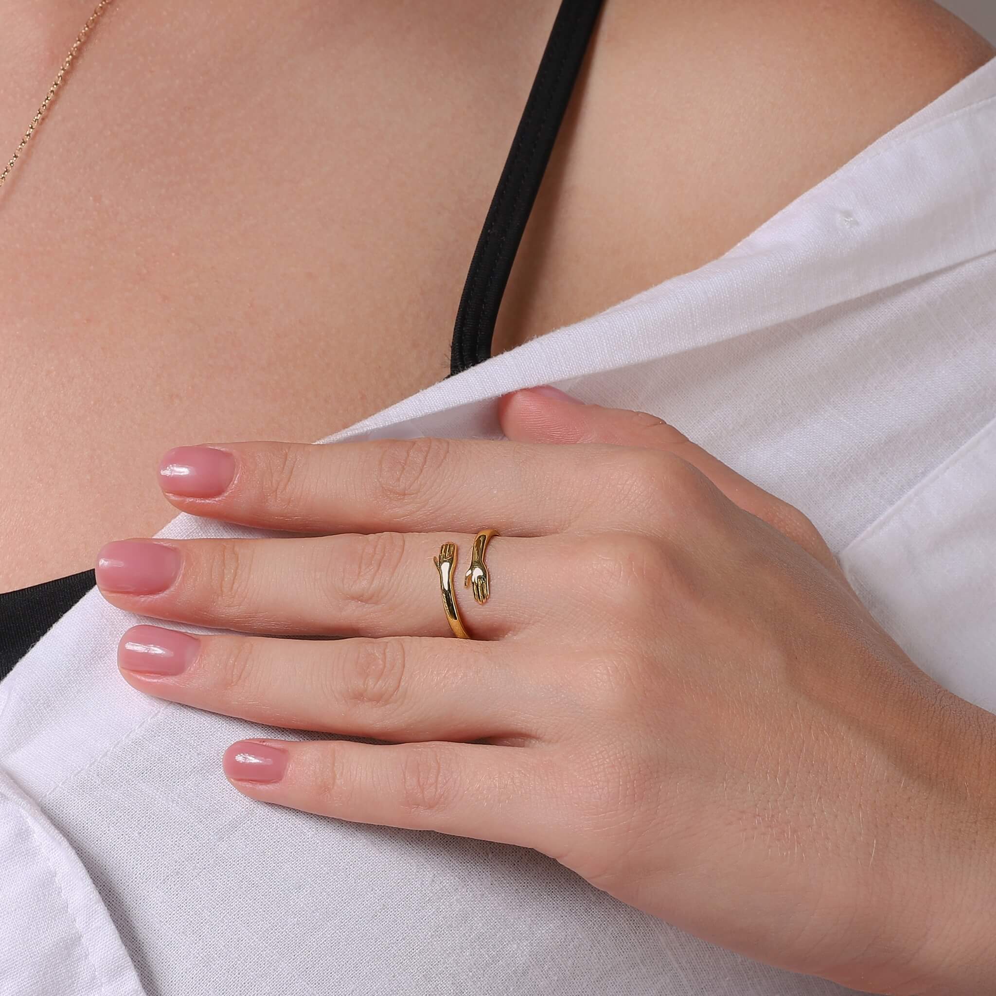 Jewelance™ HugRing: Einstellbar Umarmen Style Versprechen Ring