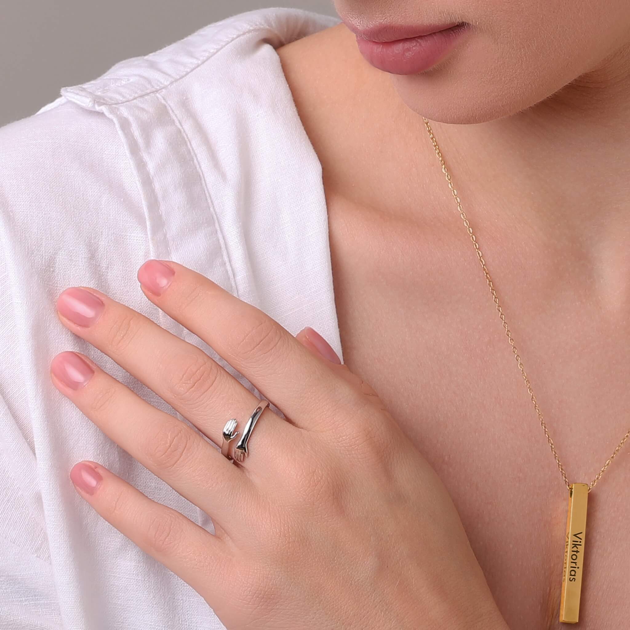 Jewelance™ HugRing: Einstellbar Umarmen Style Versprechen Ring