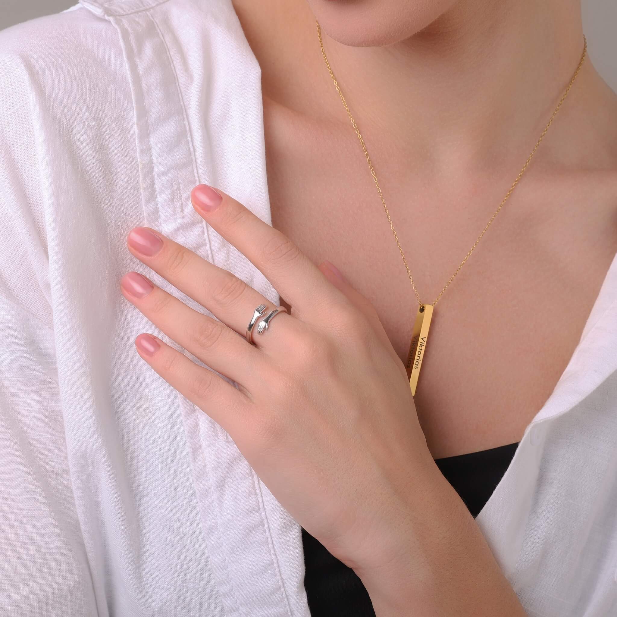 Jewelance™ HugRing: Einstellbar Umarmen Style Versprechen Ring