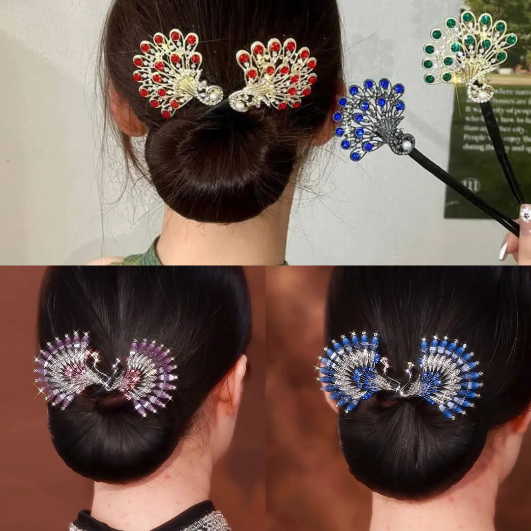 Rose® HairTie 1+1 GRATIS: Stylischer Haargummi Eleganter Vintage Kristall-Pferdeschwanz Twist-Halter