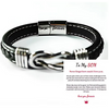 Jewelance™ InfinityBracelet: Unendlichkeit Knoten-Armband mit Widmungs-Karte