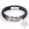 Jewelance™ InfinityBracelet: Unendlichkeit Knoten-Armband mit Widmungs-Karte