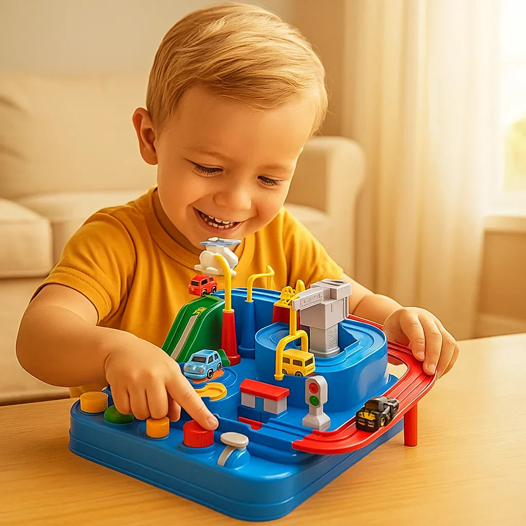 Kletshuts™ AdventureTrack: Interaktiv Pädagogisch Auto Abenteuer Strecke