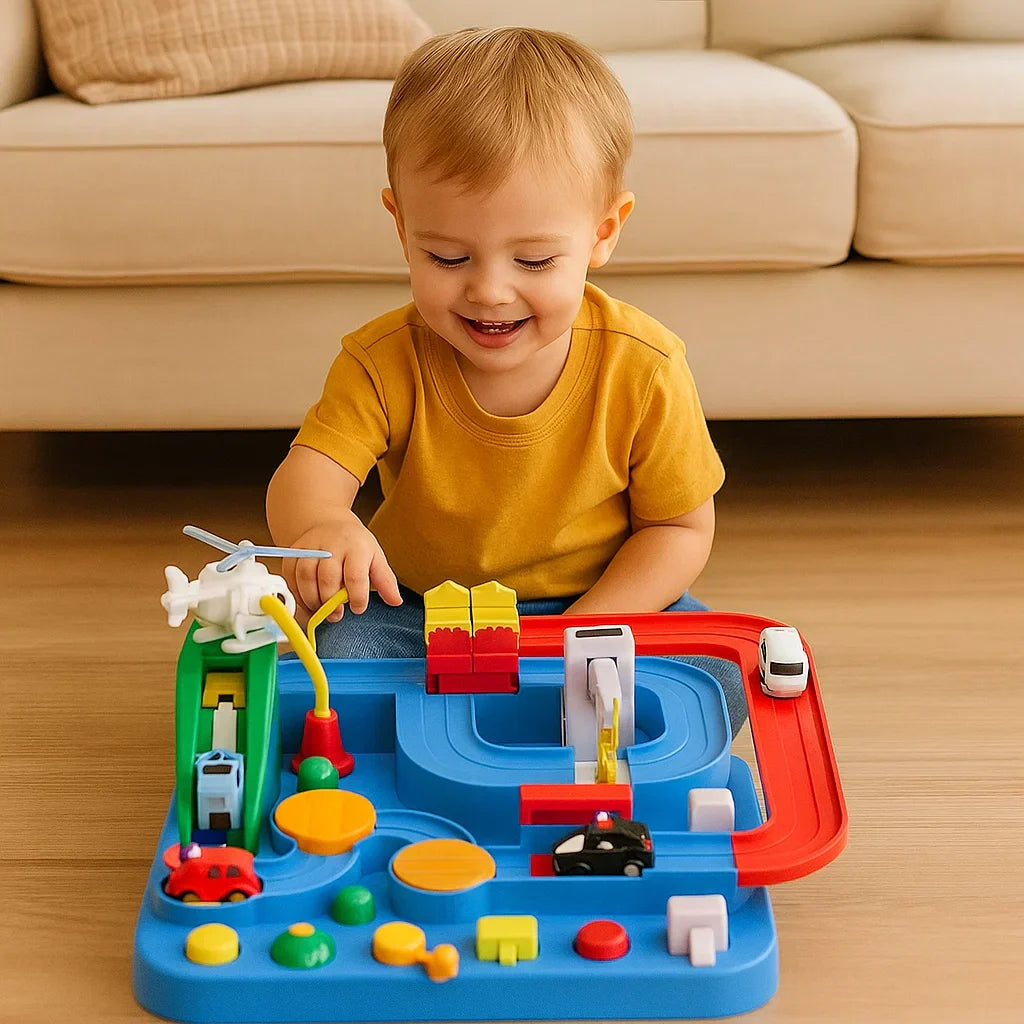 Kletshuts™ AdventureTrack: Interaktiv Pädagogisch Auto Abenteuer Strecke