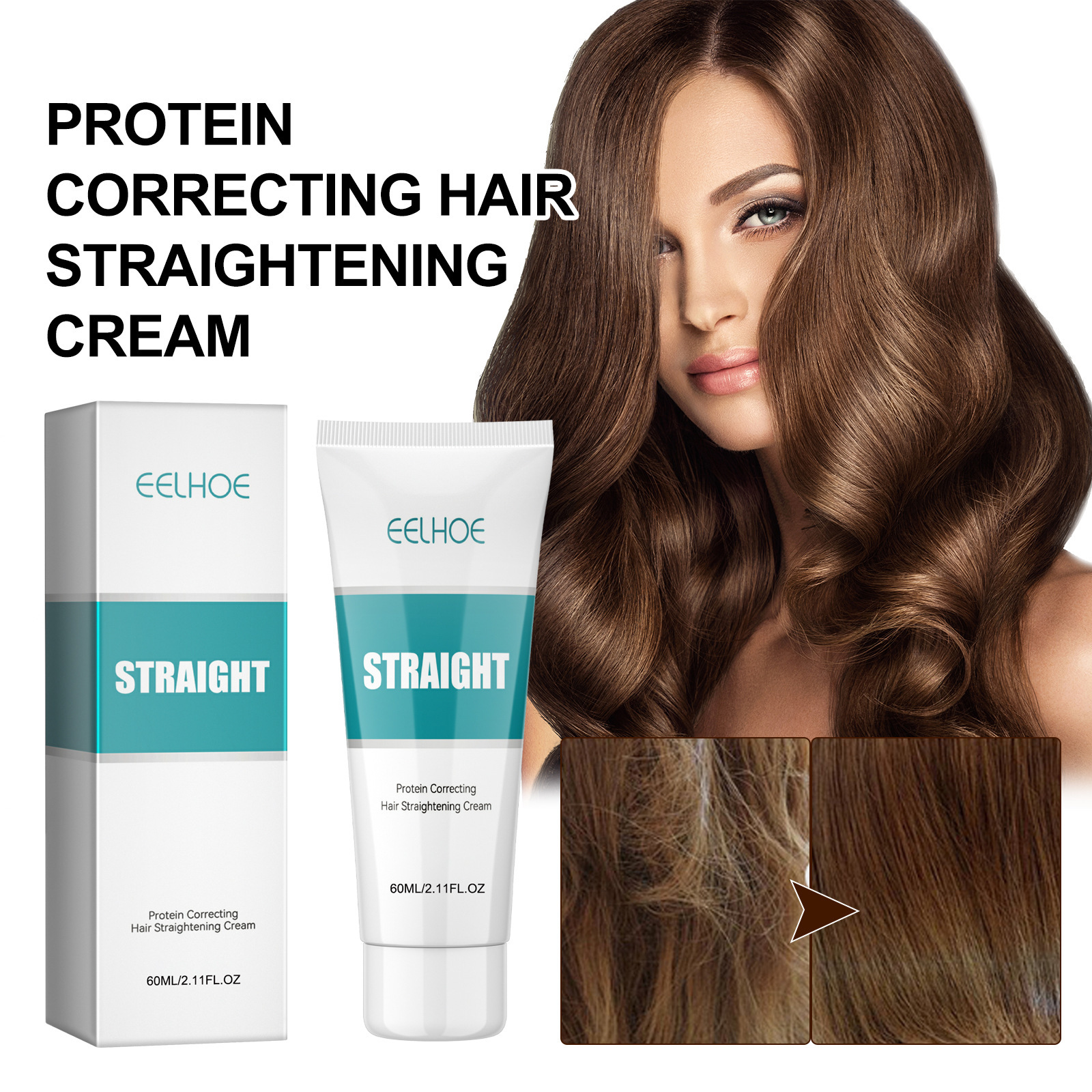 Rose® ShineStraight 1+1 GRATIS: Frizz-Free Glanz Und Glätte Haarcreme