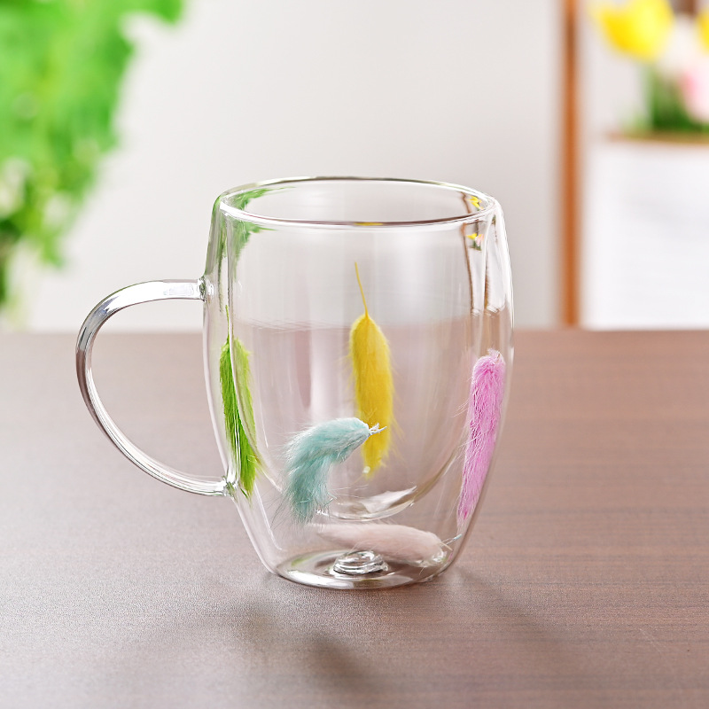 CrystalMug - Doppelt Schicht Kreativ Glas Becher