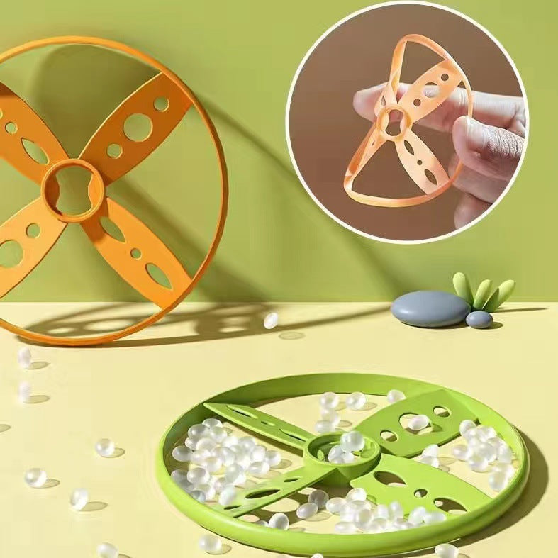 Kletshuts™ FlyingDisc: Luft Rakete Fliegende Scheibe Start Spiel Kinder Spielzeug Set