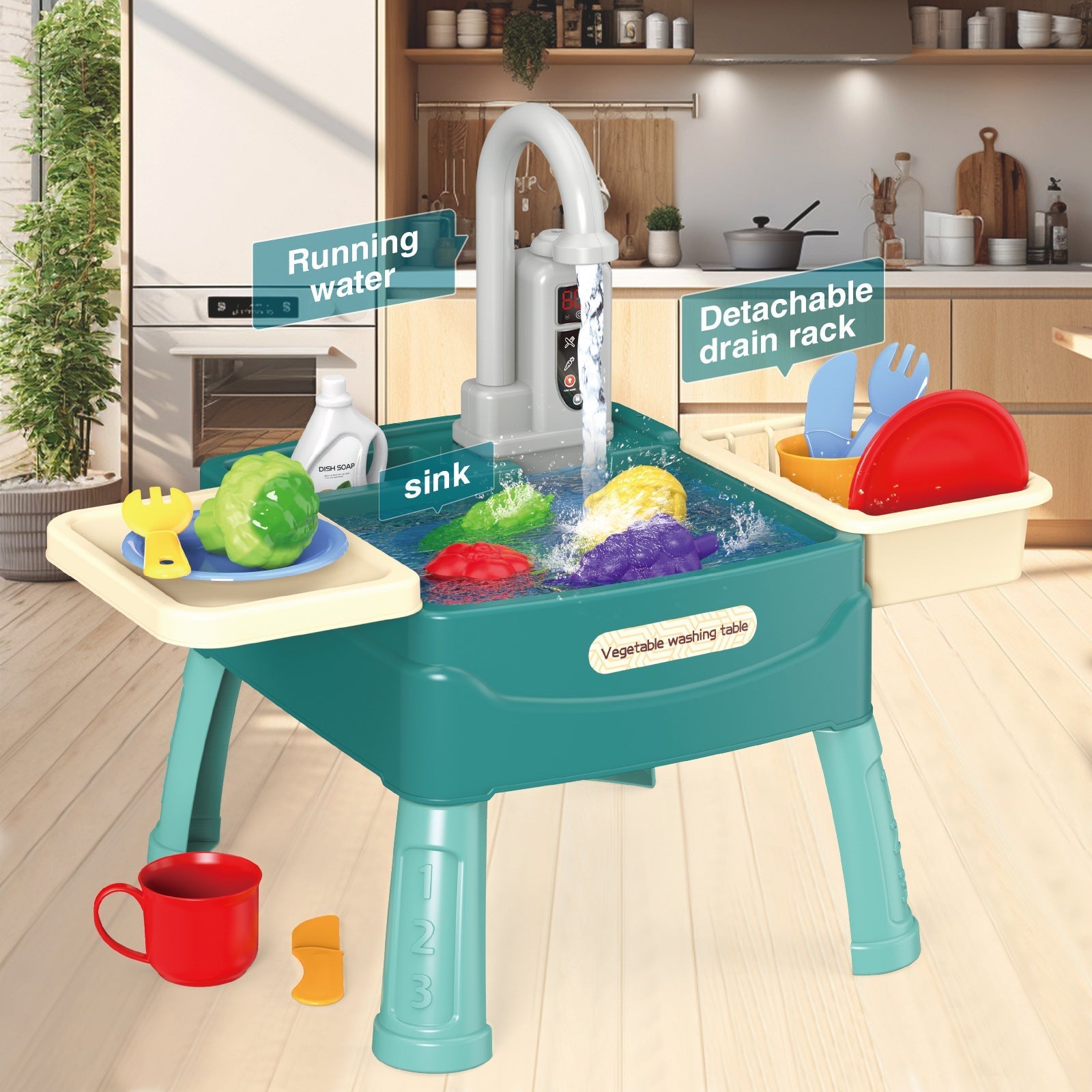Kletshuts™ KitchenToy: Interaktiv Kinder Küche Spielen Spielzeug Set