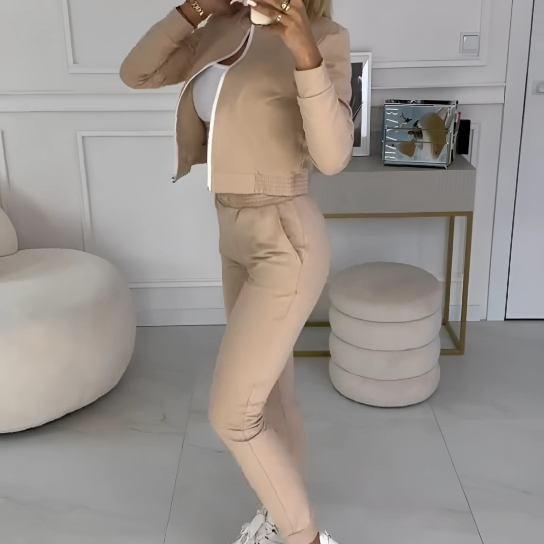 Icone™ OutfitSet: Jacke, Tanktop Und Hose – Lässiges Outfit-Set Für Damen