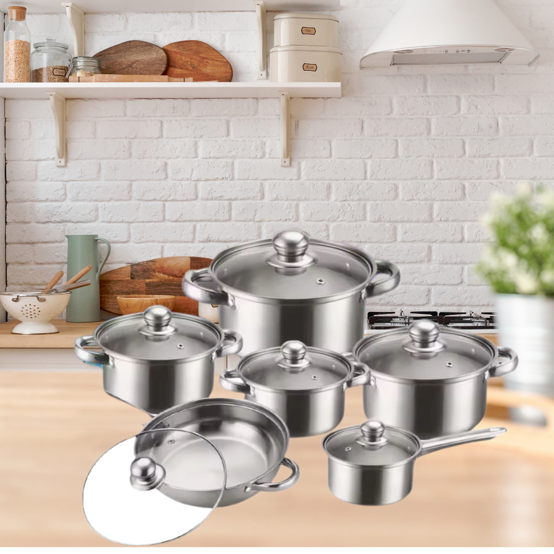 Globetrek° CookingSet: 12-Teiliges Kochgeschirrset Aus Edelstahl