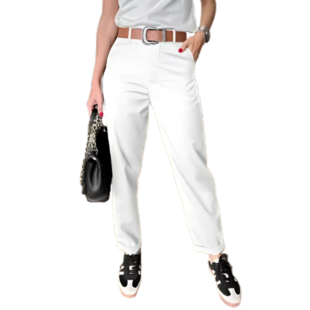 Icone™ ClassyPants: Klassisch Gerade Passform Hohe Taille Damen Hosen
