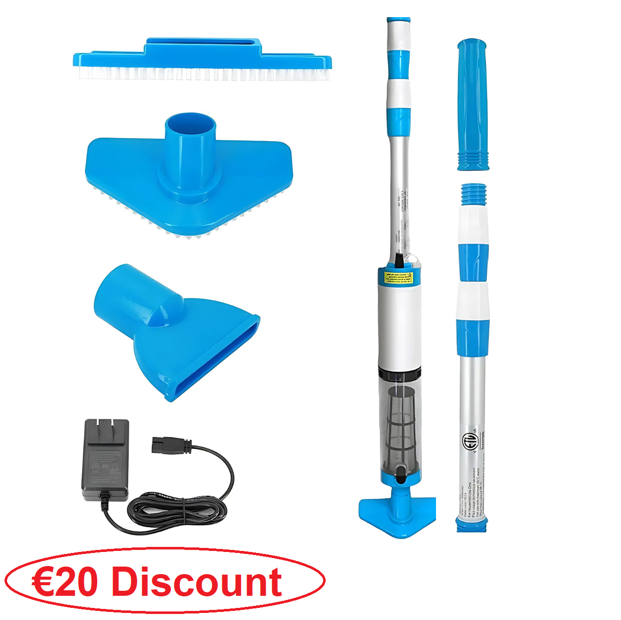 Cleaner Pro° PoolCleaner: Wiederaufladbarer Handstaubsauger Für Schwimmbecken