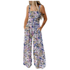 Icone™ PrintedJumpsuit: Volle Länge Bequem Lässig Lockere Passform Bedruckter Jumpsuit
