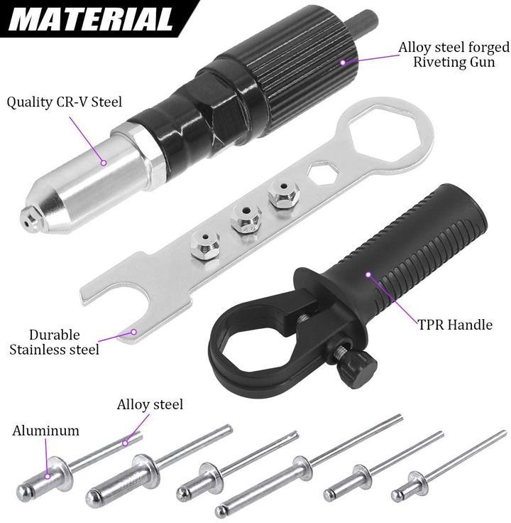 RivetAdapter - Professionelles Nietpistolen Adapter Set