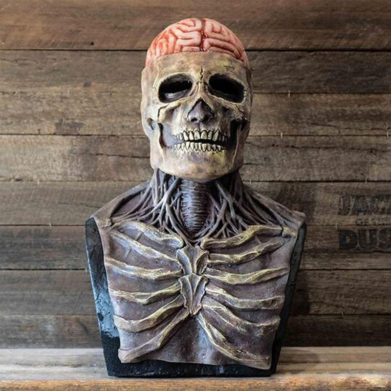 SkeletonMask: Realistisches Gruseliges Skelett Halloween-Maske Kostüm