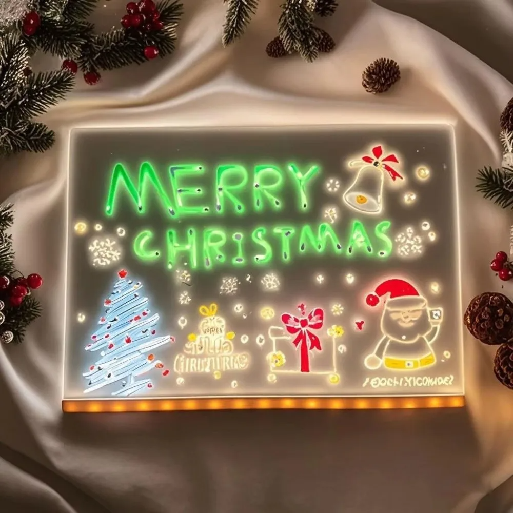 Kletshuts™ NoteBoard: LED-Lampe, Acryl, Notiz- und Zeichenbrett