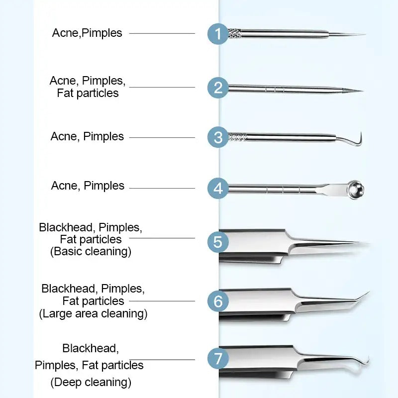 FacialTools - Edelstahl Mitesser Entferner Werkzeugset