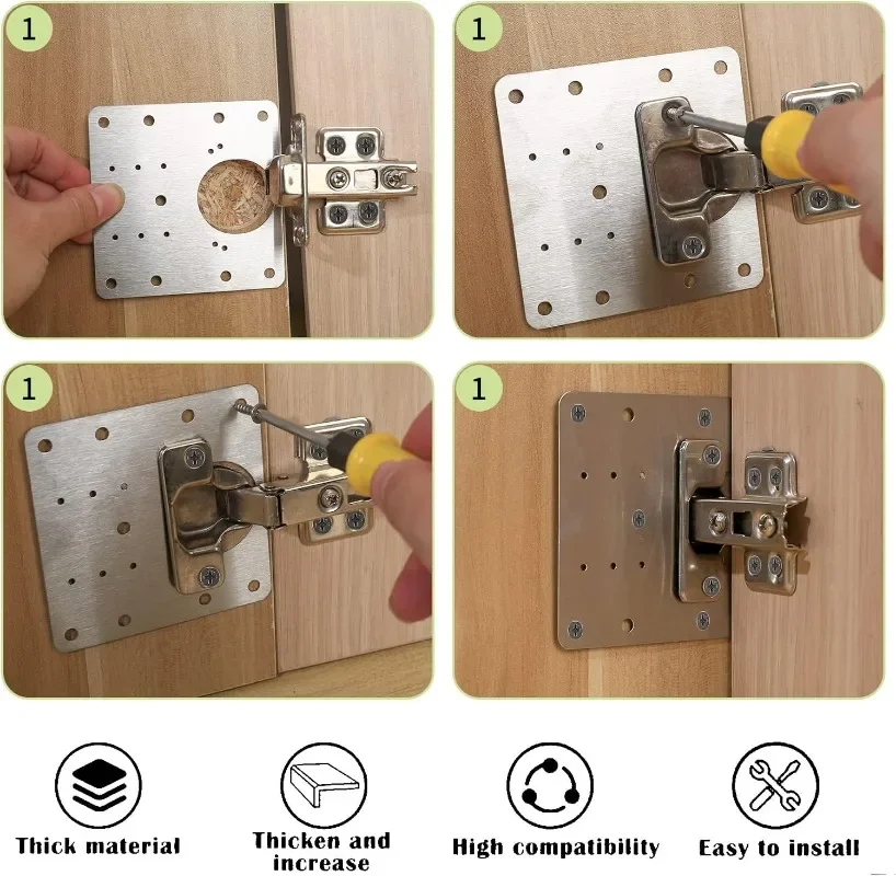 HingePlate: DIY-Möbel-Scharniere Reparatur-Seitenplatte