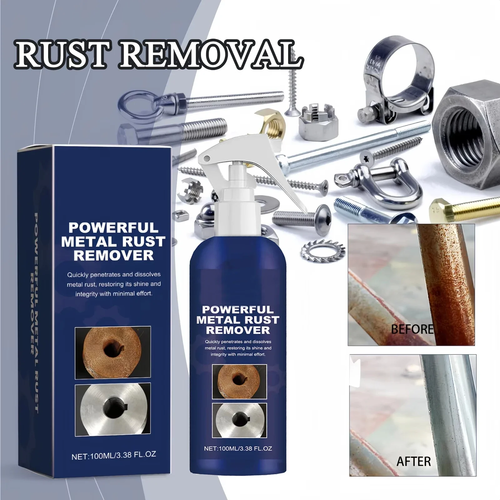 RustRemover 1+1 GRATIS: Leistungsstarker Einfach Anzuwendender Metall- Rost- Entferner