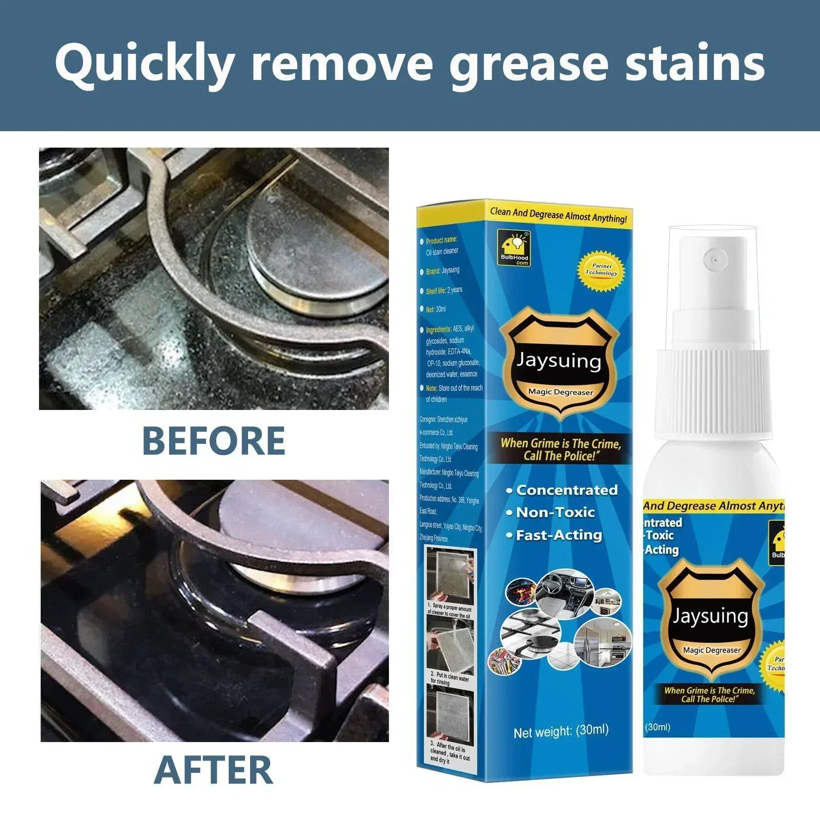 Cleaner Pro° AntiGrease 1+1 GRATIS: Schmierfett Entferner Spray