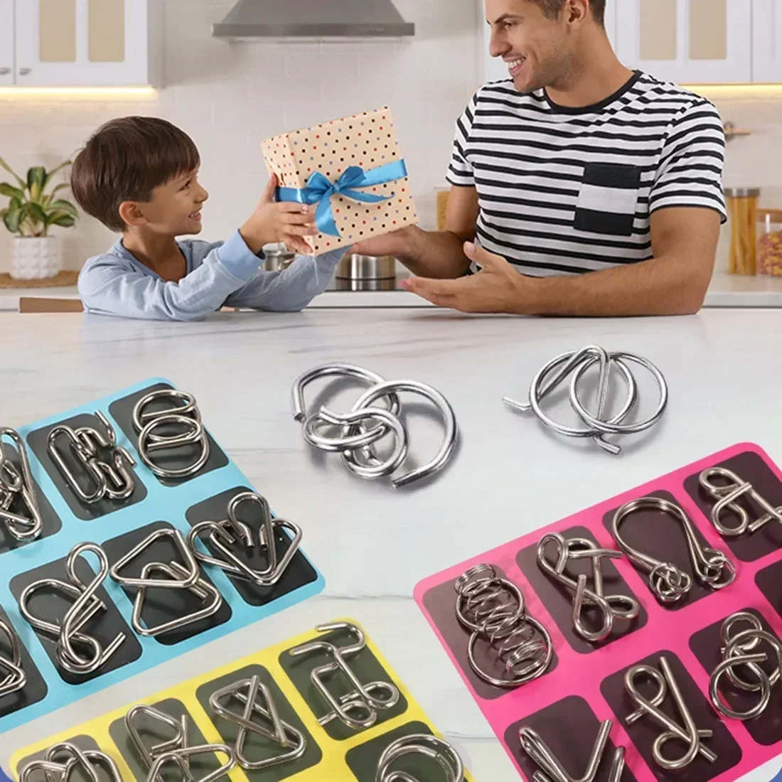 Kletshuts™ MetalPuzzles: Kinder Denksportaufgaben Metall Puzzle Set