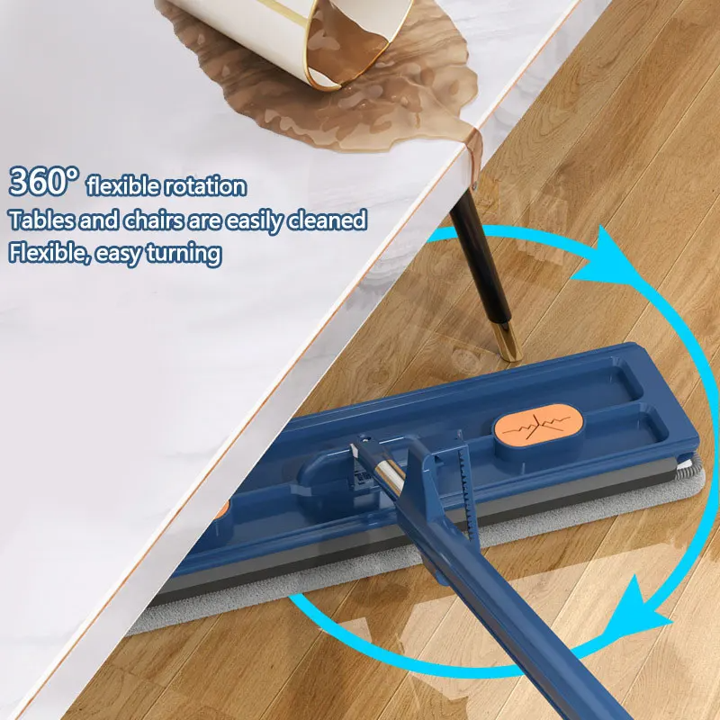 Cleaner Pro° RotatingMop: Starker Handgriff Einfache Reinigung 360° Drehbarer Flacher Mopp