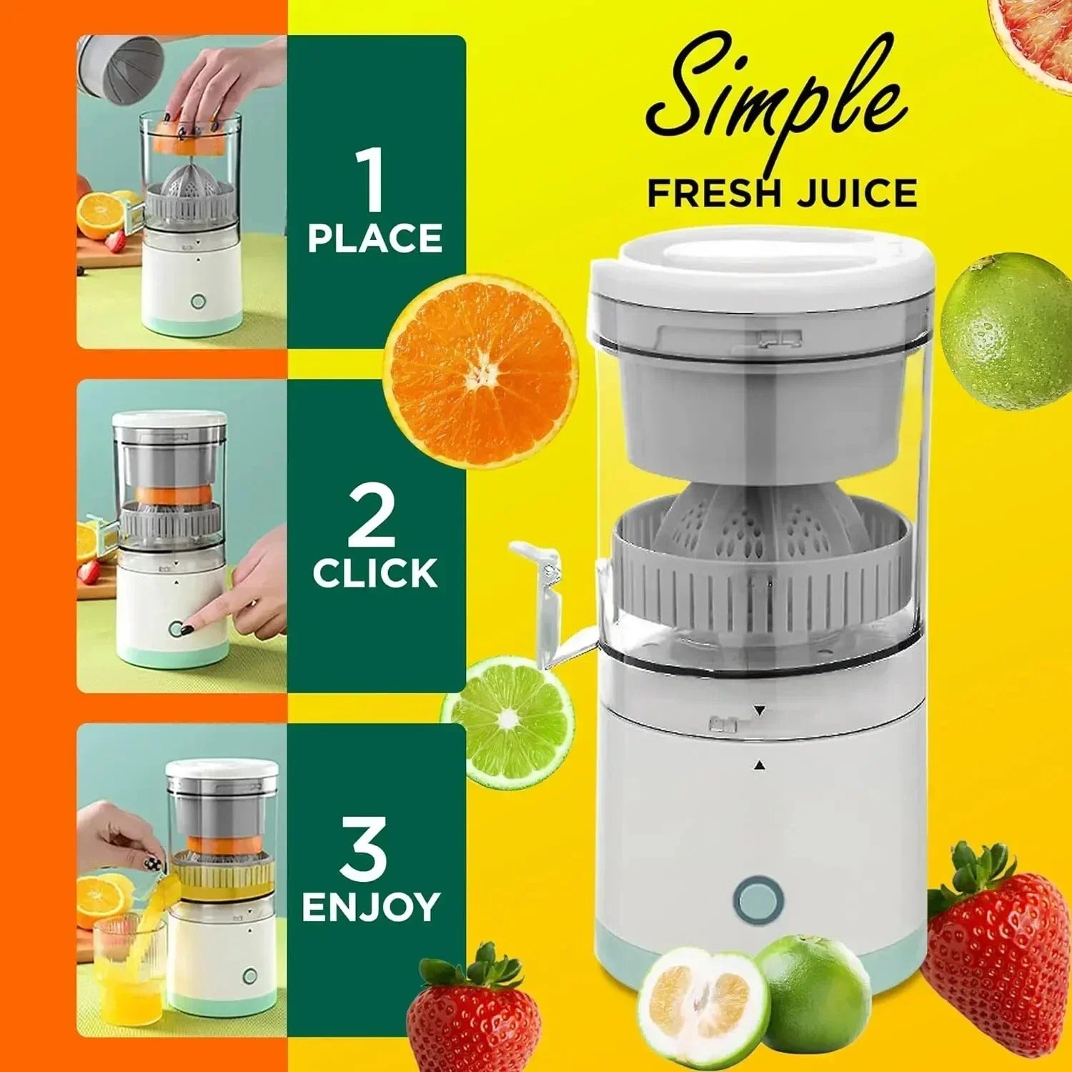 Globetrek° FruitJuicer: Tragbare Elektrische Saftpresse