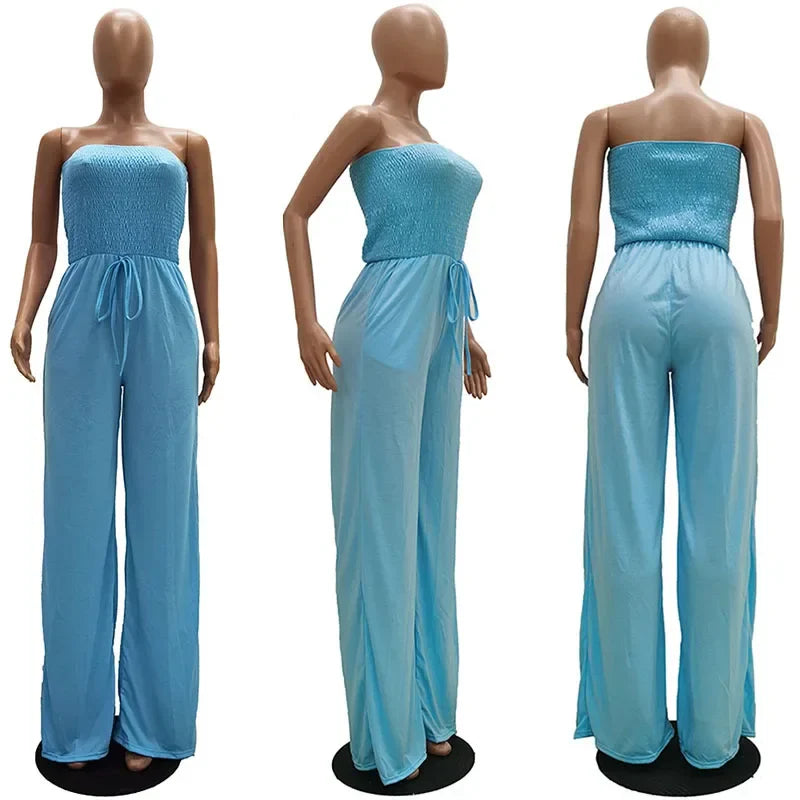 Icone™ Jumpsuit: Röhrenoberteil Einfarbiger Jumpsuit