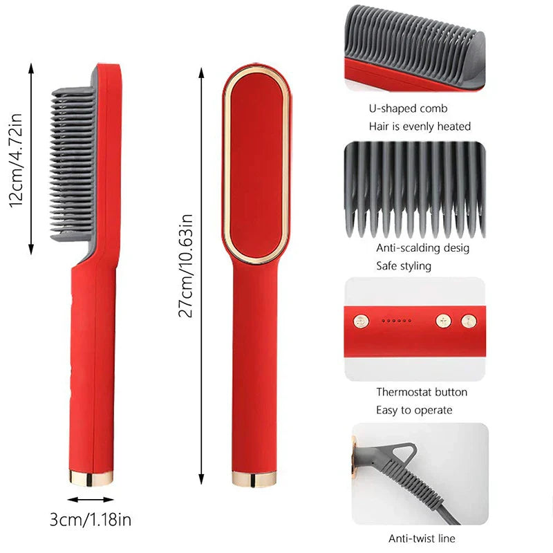 Rose® CeramicBrush- Haarglätter und Lockenwickler-Bürste