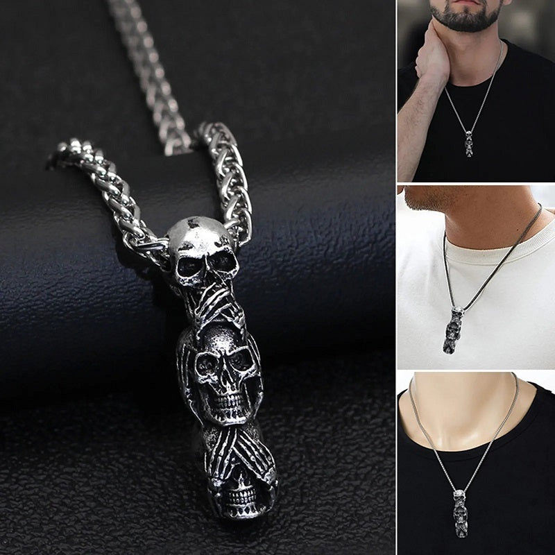 Jewelance™ SkullNecklace: Schädel Halskette Für Männer Und Frauen