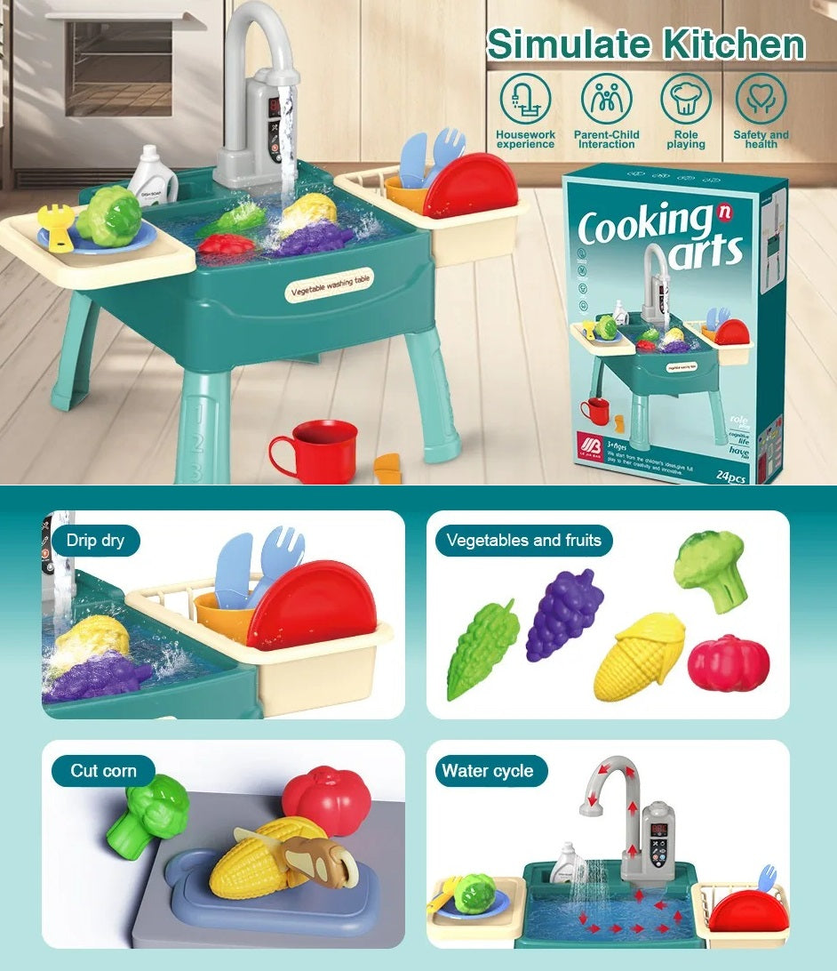 Kletshuts™ KitchenToy: Interaktiv Kinder Küche Spielen Spielzeug Set