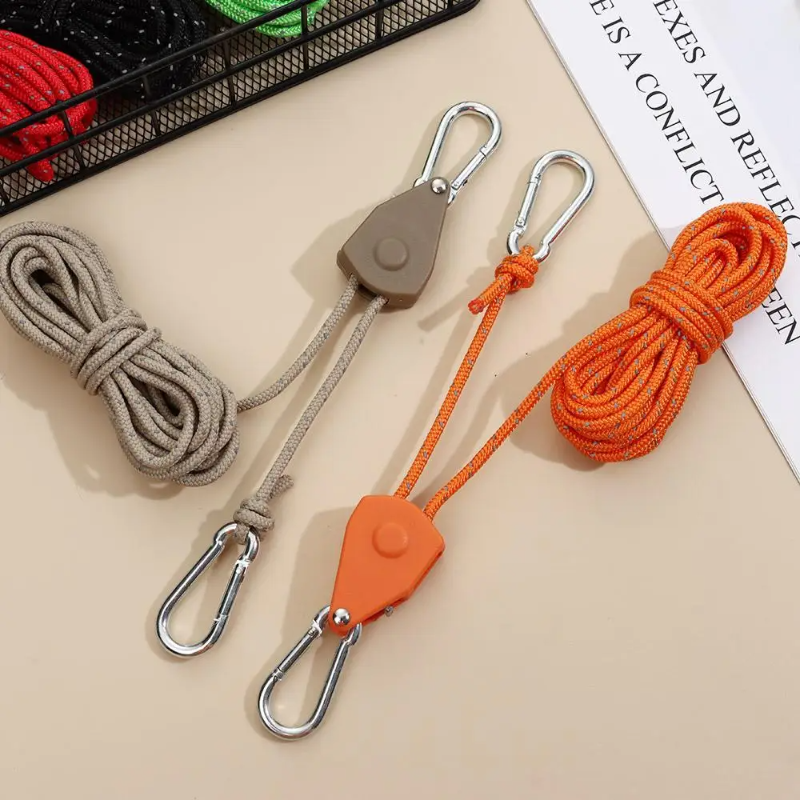 CampingRope - Verstellbares Flaschenzug Camping Seil