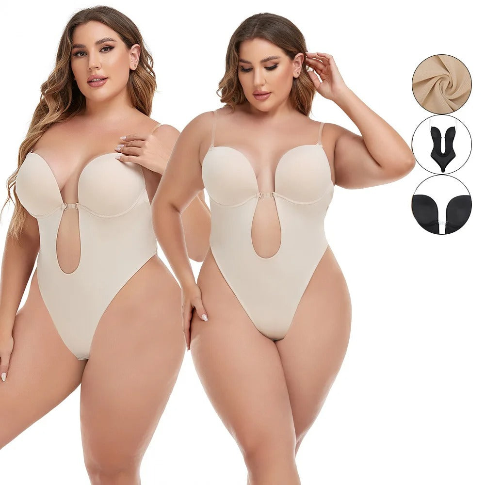 Icone™ SeamlessBodysuit: Tief Geschnittener Nahtloser Bodysuit Shapewear