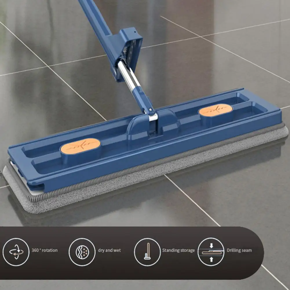 Cleaner Pro° RotatingMop: Starker Handgriff Einfache Reinigung 360° Drehbarer Flacher Mopp