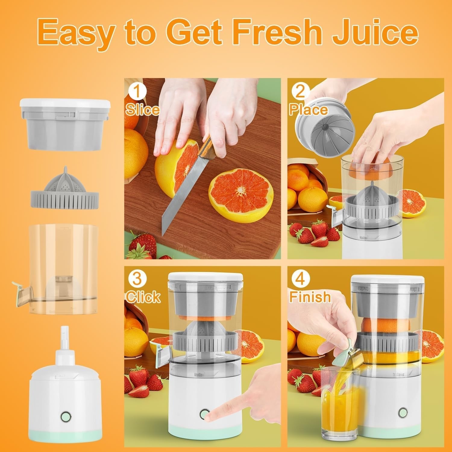 Globetrek° FruitJuicer: Tragbare Elektrische Saftpresse